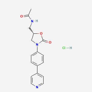 N-[[(5S)-2-oxo-3-(4-pyridin-4-ylphenyl)-1,3-oxazolidin-5-yl]methyl]acetamide;hydrochloride