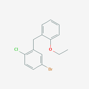 molecular formula C15H14BrClO B1383233 4-溴-1-氯-2-(2-乙氧基苄基)苯 CAS No. 1830346-16-1