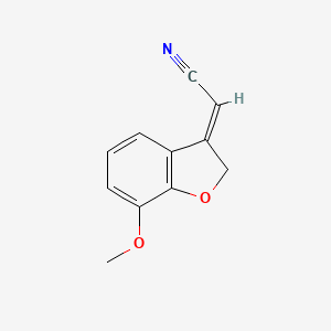 molecular formula C11H9NO2 B13832363 Acetonitrile,(7-methoxy-3(2H)-benzofuranylidene)- 