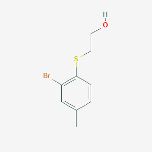 molecular formula C9H11BrOS B1383237 2-(2-溴-4-甲基-苯硫基)-乙醇 CAS No. 90561-11-8