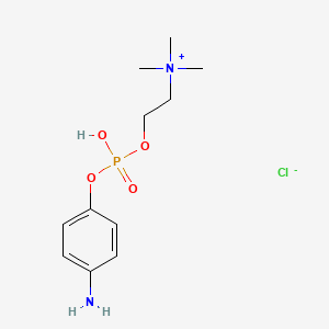 molecular formula C11H20ClN2O4P B13832383 Ethanaminium,2-[[(4-aminophenoxy)hydroxyphosphinyl]oxy]-N,N,N-trimethyl-,inner salt CAS No. 109232-38-4