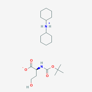 molecular formula C21H40N2O5 B13832384 dicyclohexylazanium;(2S)-4-hydroxy-2-[(2-methylpropan-2-yl)oxycarbonylamino]butanoate 