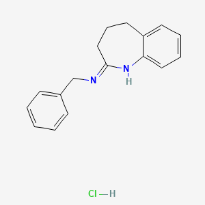 molecular formula C17H19ClN2 B13832404 3H-1-Benzazepine, 4,5-dihydro-2-(benzylamino)-, monohydrochloride CAS No. 28717-87-5