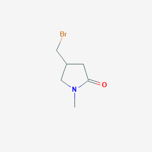 B1383243 4-(Bromomethyl)-1-methylpyrrolidin-2-one CAS No. 1824342-89-3