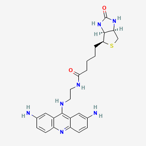 5-[(3aS,4S,6aR)-2-oxo-1,3,3a,4,6,6a-hexahydrothieno[3,4-d]imidazol-4-yl]-N-[2-[(2,7-diaminoacridin-9-yl)amino]ethyl]pentanamide