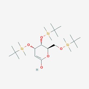 (2R,3R,4S)-3,4-bis(tert-butyldimethylsilyloxy)-2-((tert-butyldimethylsilyloxy)methyl)-3,4-dihydro-2H-pyran-6-ol