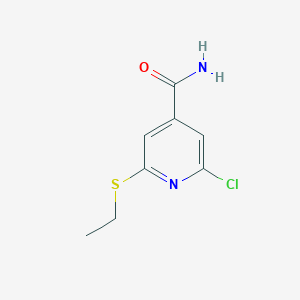 2-Chloro-6-(ethylthio)-4-pyridinecarboxamide