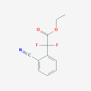 molecular formula C11H9F2NO2 B1383247 2-(2-氰基苯基)-2,2-二氟乙酸乙酯 CAS No. 1335290-31-7