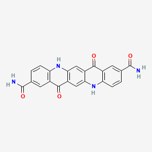 molecular formula C22H14N4O4 B13832474 5,7,12,14-Tetrahydro-7,14-dioxoquino[2,3-b]acridine-2,9-dicarboxamide CAS No. 32892-89-0