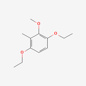 molecular formula C12H18O3 B13832510 1,4-Diethoxy-2-methoxy-3-methylbenzene 