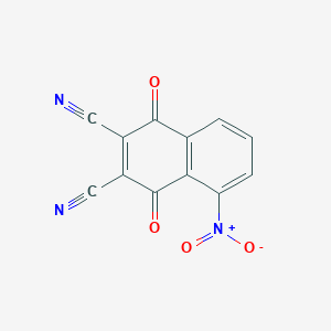 molecular formula C12H3N3O4 B13832518 5-Nitro-1,4-dioxo-1,4-dihydronaphthalene-2,3-dicarbonitrile CAS No. 4655-65-6