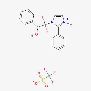 1-(1,1-Difluoro-2-hydroxy-2-phenyl-ethyl)-2-phenyl-3-methyl-imidazolium triflate