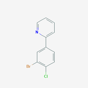 molecular formula C11H7BrClN B1383252 2-(3-溴-4-氯苯基)吡啶 CAS No. 1663482-31-2
