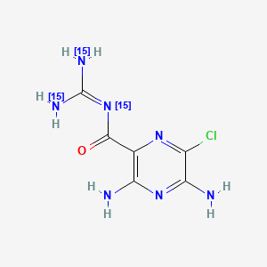 3,5-diamino-N-[bis(15N)(azanyl)methylidene]-6-chloropyrazine-2-(15N)carboxamide