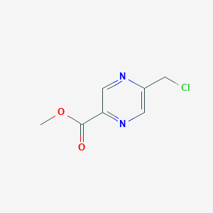 molecular formula C7H7ClN2O2 B1383254 甲基5-(氯甲基)吡嗪-2-甲酸酯 CAS No. 1824324-58-4
