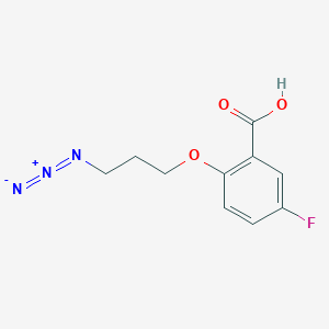 molecular formula C10H10FN3O3 B1383256 2-(3-叠氮丙氧基)-5-氟苯甲酸 CAS No. 2096985-53-2