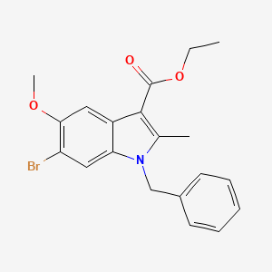 molecular formula C20H20BrNO3 B13832565 ethyl 1-benzyl-6-bromo-5-methoxy-2-methyl-1H-indole-3-carboxylate 