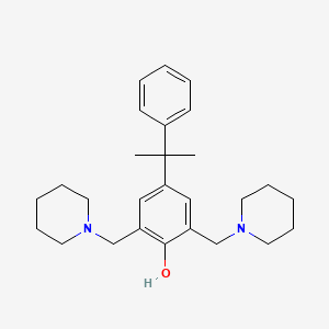 molecular formula C27H38N2O B13832566 4-(2-Phenylpropan-2-yl)-2,6-bis(piperidin-1-ylmethyl)phenol CAS No. 3692-16-8