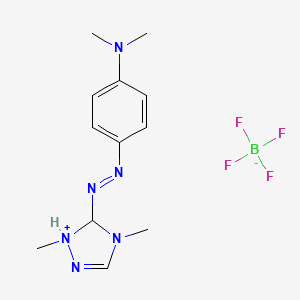 molecular formula C12H19BF4N6 B13832581 4-[(2,4-Dimethyl-3H-1,2,4-Triazol-2-Ium-3-Yl)Azo]-N,N-Dimethyl-Aniline Tetrafluoroborate 