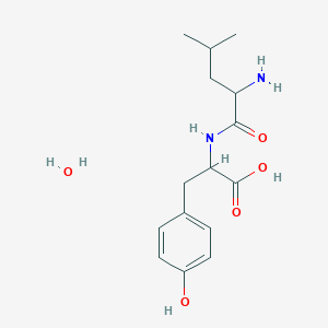 molecular formula C15H24N2O5 B13832615 2-[(2-Amino-4-methylpentanoyl)amino]-3-(4-hydroxyphenyl)propanoic acid;hydrate 