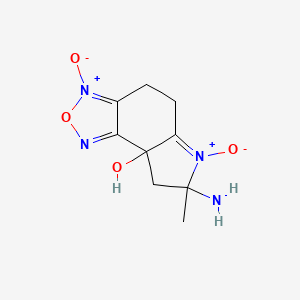 8aH-Pyrrolo[3,2-e]-2,1,3-benzoxadiazol-8a-ol,7-amino-4,5,7,8-tetrahydro-7-methyl-,3,6-dioxide(9CI)