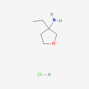 molecular formula C6H14ClNO B1383266 3-乙氧环己烷-3-胺盐酸盐 CAS No. 1799438-60-0