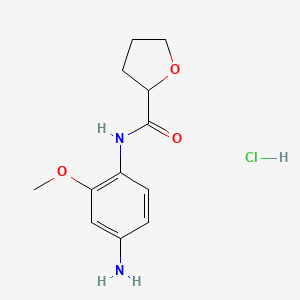 molecular formula C12H17ClN2O3 B1383267 盐酸N-(4-氨基-2-甲氧基苯基)四氢-2-呋喃甲酰胺 CAS No. 1706429-65-3