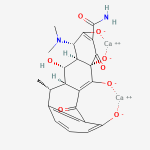 dicalcium;(5R,5aR,6S,6aR,7S,10aS)-9-carbamoyl-7-(dimethylamino)-6-hydroxy-5-methyl-10,12-dioxo-5a,6,6a,7-tetrahydro-5H-tetracene-1,8,10a,11-tetrolate