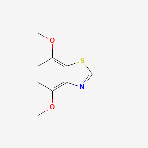 molecular formula C10H11NO2S B13832678 4,7-Dimethoxy-2-methylbenzo[d]thiazole 