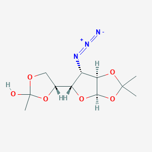 (4R)-4-[(3aR,5S,6S,6aR)-6-azido-2,2-dimethyl-3a,5,6,6a-tetrahydrofuro[2,3-d][1,3]dioxol-5-yl]-2-methyl-1,3-dioxolan-2-ol