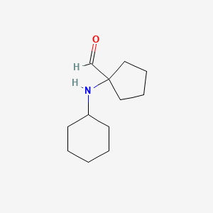 molecular formula C12H21NO B13832689 Cyclopentanecarboxaldehyde, 1-cyclohexylamino- 