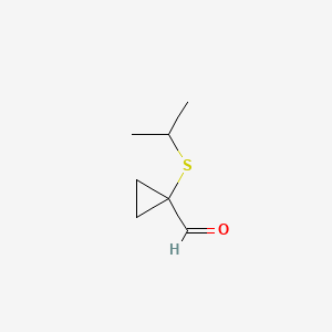 molecular formula C7H12OS B13832696 1-Propan-2-ylsulfanylcyclopropane-1-carbaldehyde 