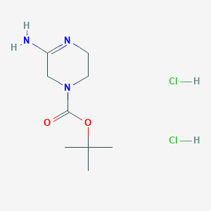 B1383271 Tert-butyl 5-amino-1,2,3,6-tetrahydropyrazine-1-carboxylate dihydrochloride CAS No. 1795355-98-4