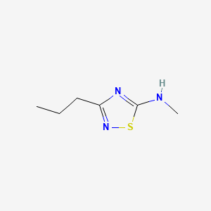 molecular formula C6H11N3S B13832718 5-Methylamino-3-propyl-1,2,4-thiadiazole 