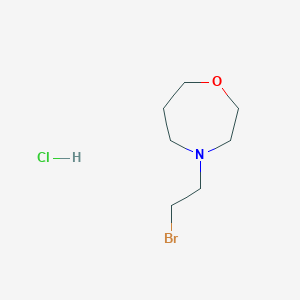molecular formula C7H15BrClNO B1383273 4-(2-溴乙基)-1,4-噁唑烷盐酸盐 CAS No. 1803585-89-8
