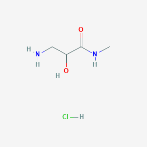 molecular formula C4H11ClN2O2 B1383274 3-amino-2-hydroxy-N-methylpropanamide hydrochloride CAS No. 1803606-13-4