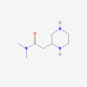 molecular formula C8H17N3O B13832761 N,N-Dimethyl-2-(piperazin-2-yl)acetamide CAS No. 368441-83-2