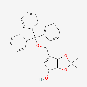 Rel-(3aR,4R,6aS)-2,2-dimethyl-6-((trityloxy)methyl)-3a,6a-dihydro-4H-cyclopenta[d][1,3]dioxol-4-ol