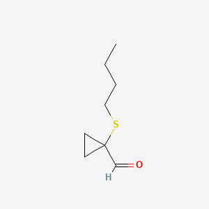 molecular formula C8H14OS B13832767 Cyclopropanecarboxaldehyde, 1-(butylthio)- 