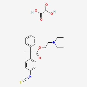 molecular formula C24H28N2O6S B13832797 2-(Diethylamino)ethyl 2-(4-isothiocyanatophenyl)-2-phenylpropanoate;oxalic acid 