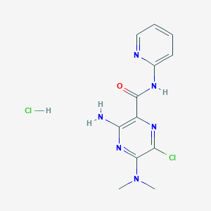 3-amino-6-chloro-5-(dimethylamino)-N-pyridin-2-ylpyrazine-2-carboxamide;hydrochloride