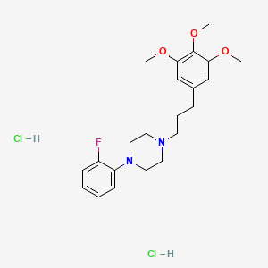 1-(2-fluorophenyl)-4-[3-(3,4,5-trimethoxyphenyl)propyl]piperazine;dihydrochloride