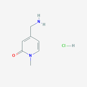 molecular formula C7H11ClN2O B1383281 4-(Aminomethyl)-1-methyl-1,2-dihydropyridin-2-one hydrochloride CAS No. 1523572-01-1