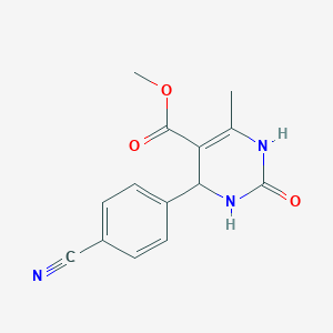 5-Pyrimidinecarboxylicacid,4-(4-cyanophenyl)-1,2,3,4-tetrahydro-6-methyl-2-oxo-,methylester(9CI)