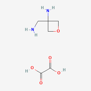 molecular formula C6H12N2O5 B1383283 草酸 3-(氨基甲基)氧杂环-3-胺 CAS No. 1523606-33-8