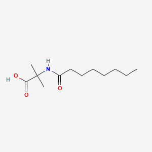 molecular formula C12H23NO3 B13832849 Alanine, 2-methyl-N-(1-oxooctyl)- 