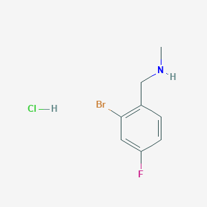 molecular formula C8H10BrClFN B1383285 [(2-Bromo-4-fluorophenyl)methyl](methyl)amine hydrochloride CAS No. 1645350-32-8