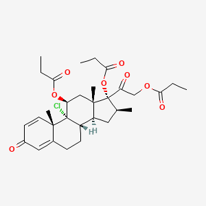 molecular formula C31H41ClO8 B13832879 Beclomethasone dipropionate 11-propionate 