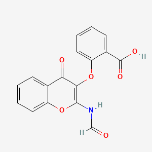 molecular formula C17H11NO6 B13832885 Salicylic acid, 4-(4-oxo-4H-1-benzopyran-2-carboxamido)- CAS No. 32773-97-0