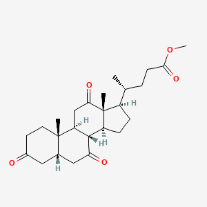 methyl (4R)-4-[(5S,8R,9S,10S,13R,14S,17R)-10,13-dimethyl-3,7,12-trioxo-1,2,4,5,6,8,9,11,14,15,16,17-dodecahydrocyclopenta[a]phenanthren-17-yl]pentanoate